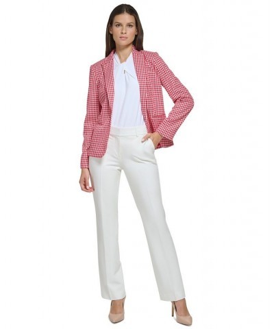 Women's Blazer Top & Sailor-Button Pantsuit Scarlet/Ivory $81.12 Pants