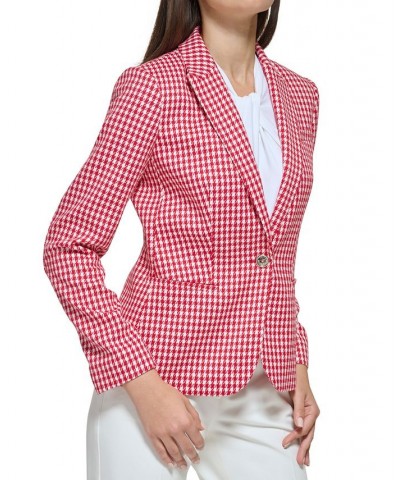 Women's Blazer Top & Sailor-Button Pantsuit Scarlet/Ivory $81.12 Pants