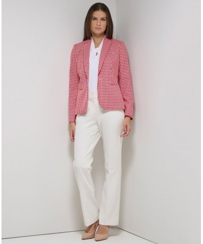 Women's Blazer Top & Sailor-Button Pantsuit Scarlet/Ivory $81.12 Pants