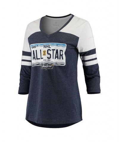 Women's Branded Heathered Navy 2020 NHL All-Star Game Show Me State Tri-Blend 3/4-Sleeve V-Neck T-shirt Heathered Navy $23.00...