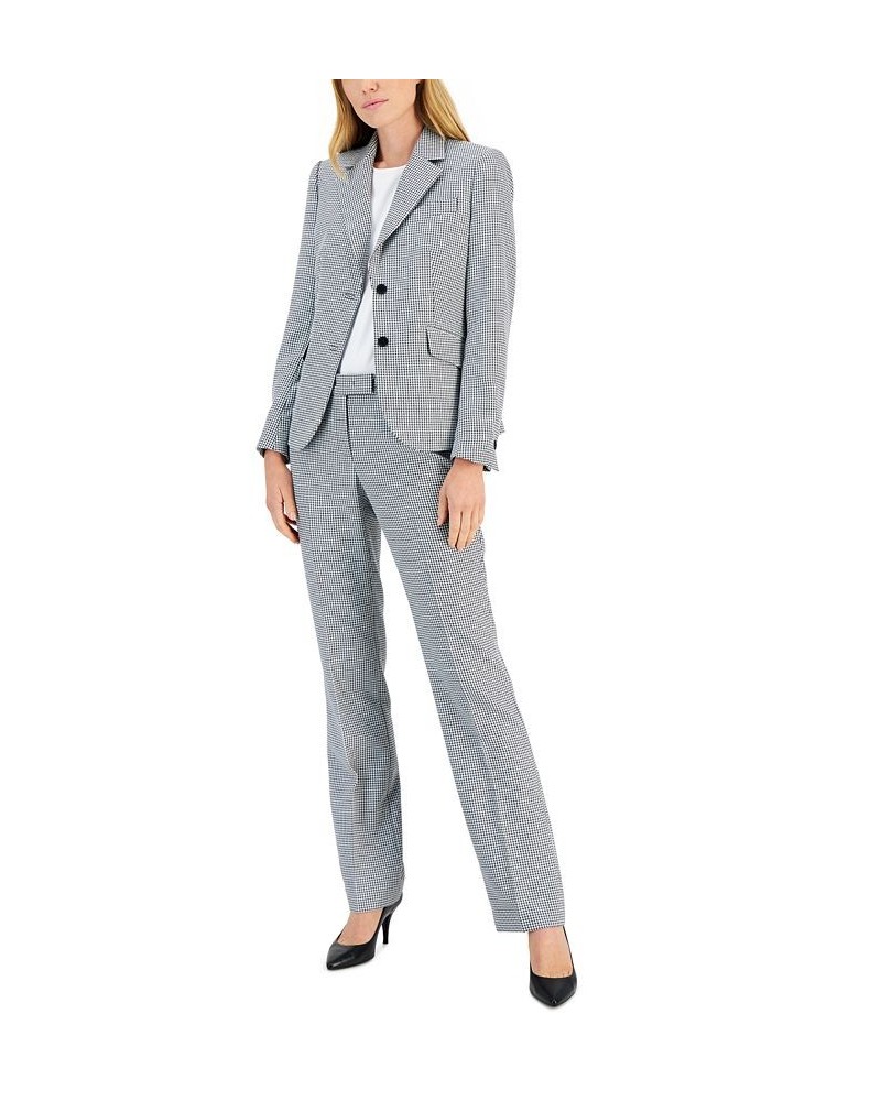 Women's Mini Houndstooth Two-Button Jacket & Flare-Leg Pants & Pencil Skirt Anne Black Combo $118.90 Suits