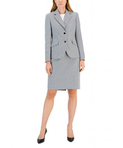 Women's Mini Houndstooth Two-Button Jacket & Flare-Leg Pants & Pencil Skirt Anne Black Combo $118.90 Suits