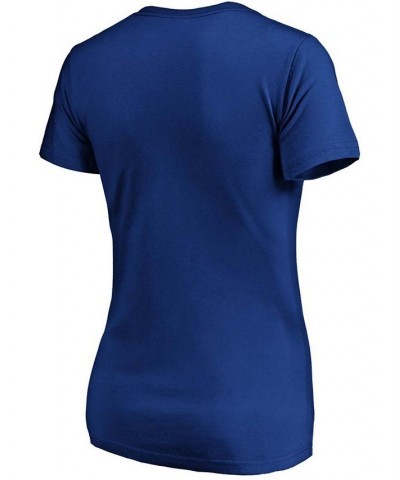 Women's Royal Chicago Cubs Core Official Logo V-Neck T-shirt Royal $18.00 Tops