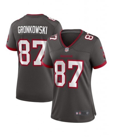 Women's Rob Gronkowski Pewter Tampa Bay Buccaneers Alternate Game Jersey Pewter $54.60 Jersey