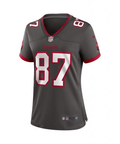 Women's Rob Gronkowski Pewter Tampa Bay Buccaneers Alternate Game Jersey Pewter $54.60 Jersey