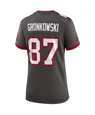 Women's Rob Gronkowski Pewter Tampa Bay Buccaneers Alternate Game Jersey Pewter $54.60 Jersey