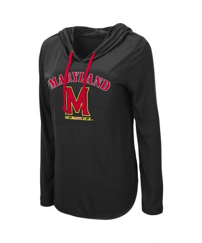 Women's Black Maryland Terrapins My Lover Hoodie Long Sleeve T-shirt Black $18.45 Tops