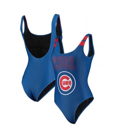 Women's Royal Chicago Cubs One-Piece Bathing Suit Royal $29.40 Swimsuits