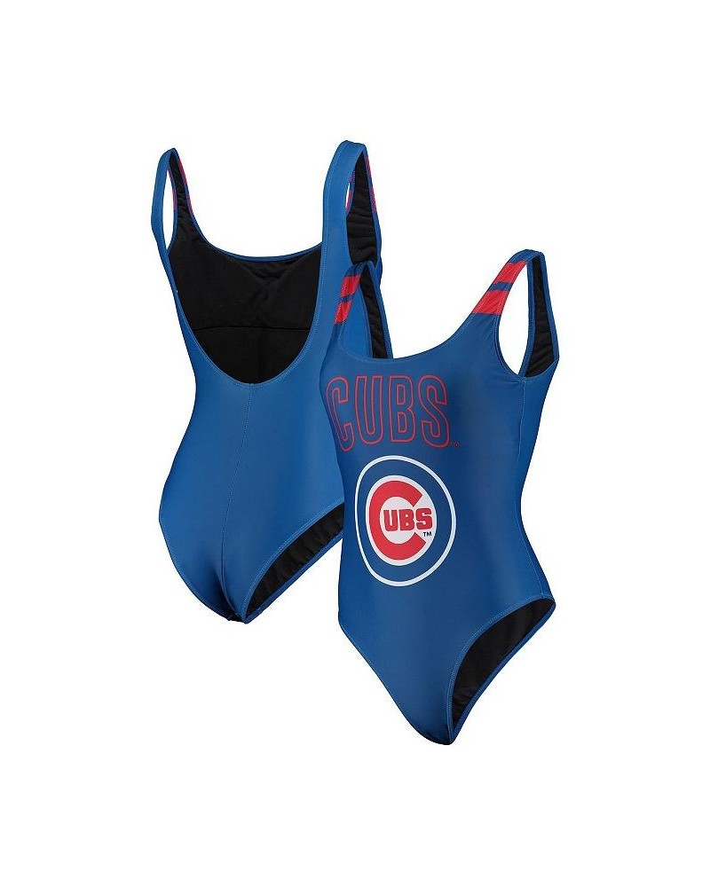 Women's Royal Chicago Cubs One-Piece Bathing Suit Royal $29.40 Swimsuits