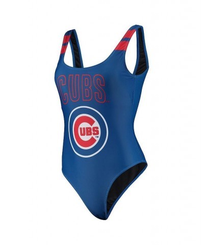 Women's Royal Chicago Cubs One-Piece Bathing Suit Royal $29.40 Swimsuits