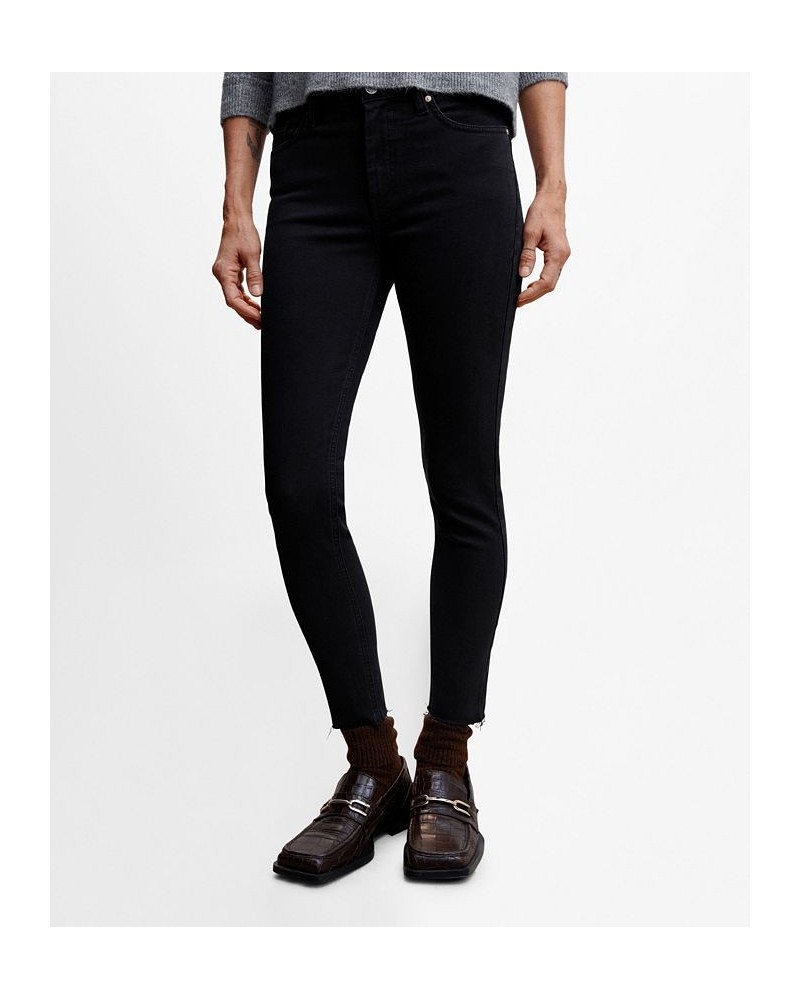 Women's Skinny Cropped Jeans Black Denim $29.40 Jeans