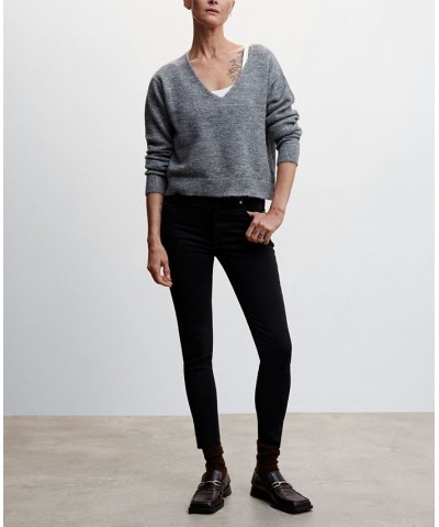 Women's Skinny Cropped Jeans Black Denim $29.40 Jeans