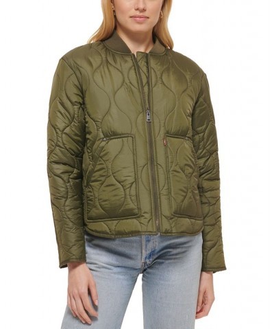 Women's Onion-Quilted Liner Jacket Army Green $44.28 Jackets