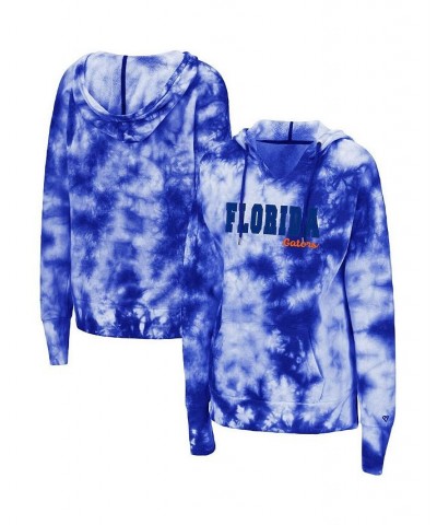 Women's Royal Florida Gators Shavonee Tie-Dye Pullover Hoodie Royal $27.00 Sweatshirts