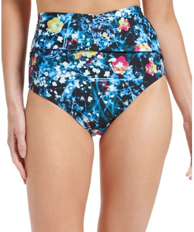 Women's Printed Balconette Bikini Top & Tummy-Control High-Waist Bottoms Digital Poppy Black Multi $47.52 Swimsuits