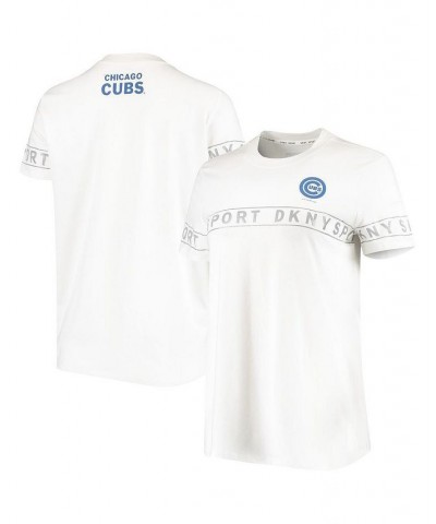 Women's White Chicago Cubs The Abby Sporty T-shirt White $32.99 Tops