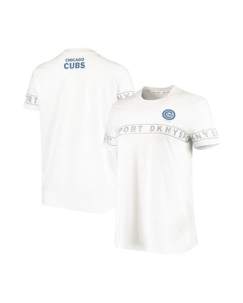 Women's White Chicago Cubs The Abby Sporty T-shirt White $32.99 Tops