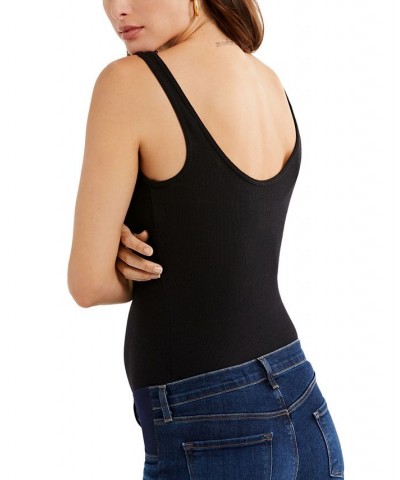 Luxe Rib Knit Maternity Tank Top Black $14.08 Tops