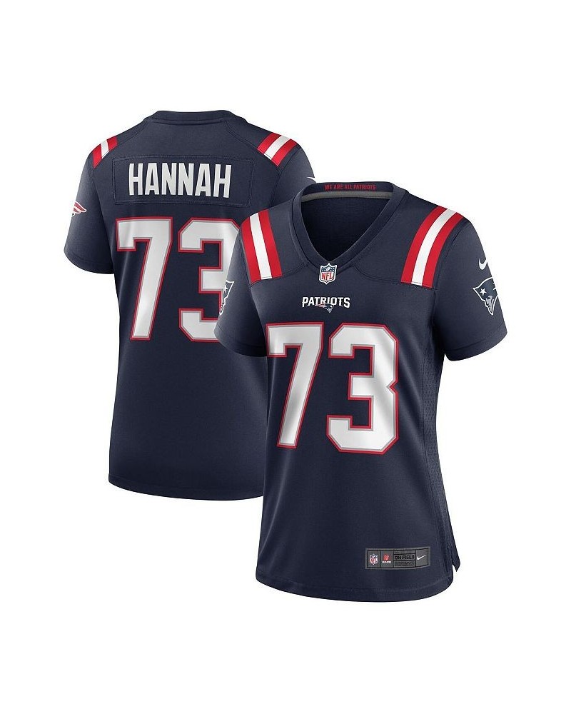 Women's John Hannah Navy New England Patriots Game Retired Player Jersey Navy $43.40 Jersey