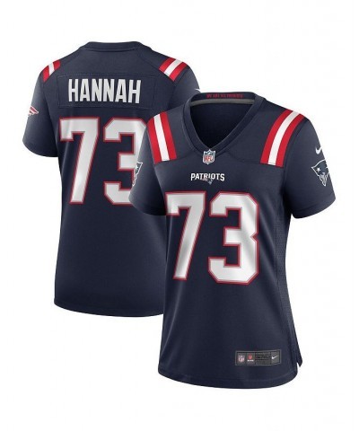 Women's John Hannah Navy New England Patriots Game Retired Player Jersey Navy $43.40 Jersey