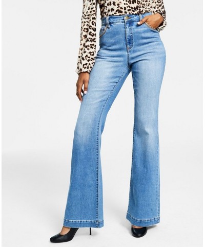 Women's High-Rise Chain-Trim Jeans Medium Indigo $28.47 Jeans