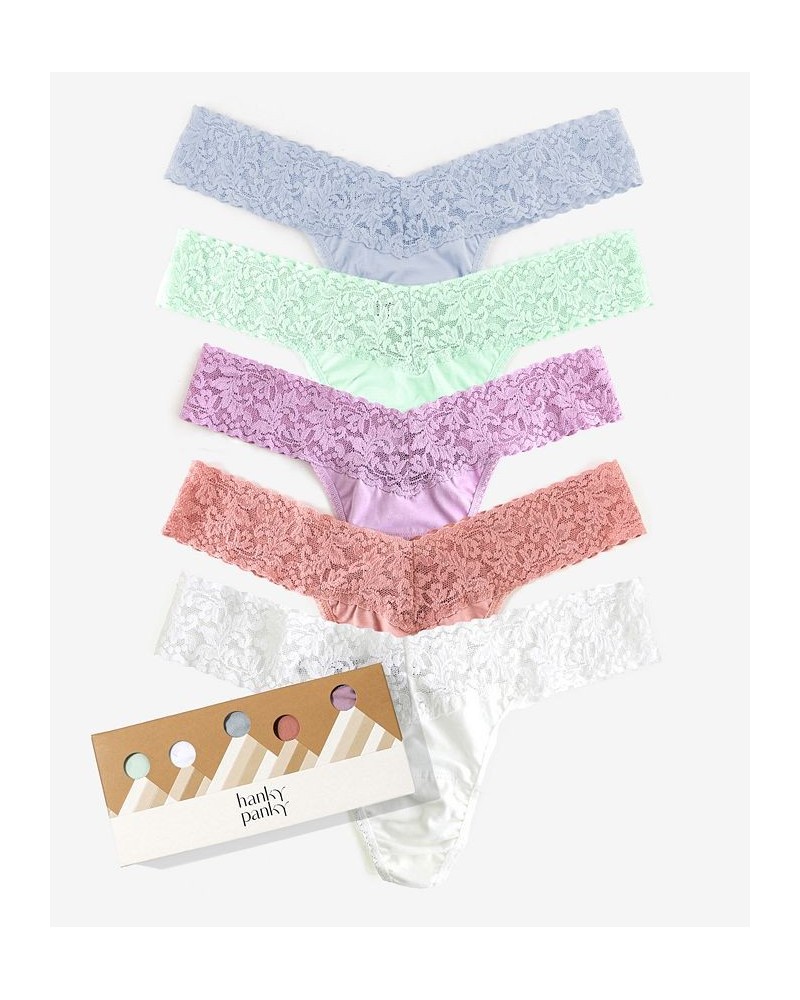 Women's Holiday Low Rise Thong Pack of 5 Multipack 2 $40.39 Panty