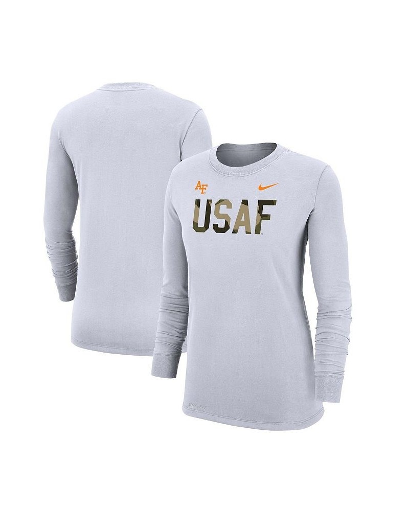 Women's White Air Force Falcons Rivalry Long Sleeve T-shirt White $23.00 Tops