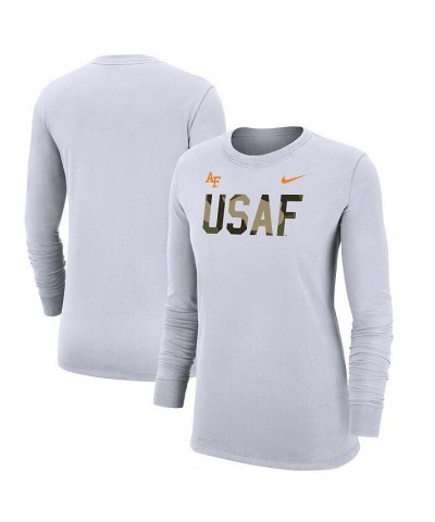 Women's White Air Force Falcons Rivalry Long Sleeve T-shirt White $23.00 Tops