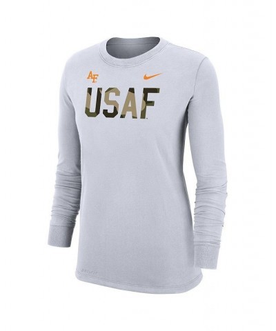 Women's White Air Force Falcons Rivalry Long Sleeve T-shirt White $23.00 Tops