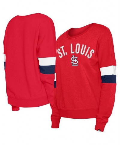 Women's Red St. Louis Cardinals Game Day Crew Pullover Sweatshirt Red $38.15 Sweatshirts