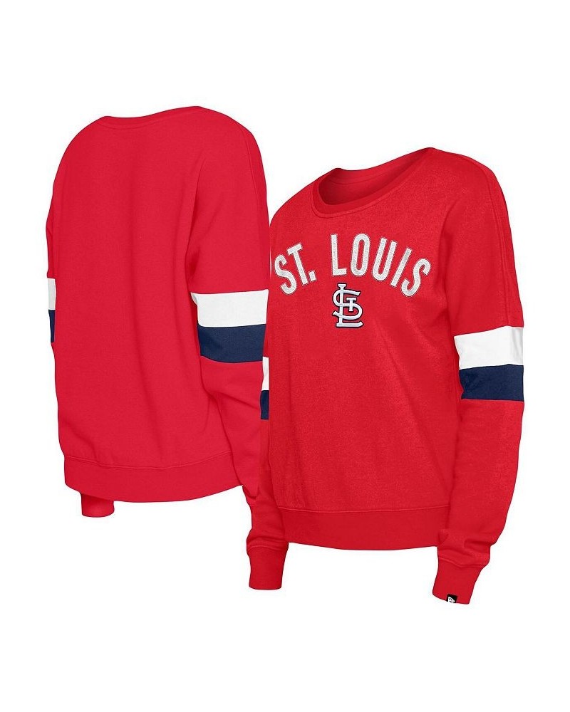 Women's Red St. Louis Cardinals Game Day Crew Pullover Sweatshirt Red $38.15 Sweatshirts