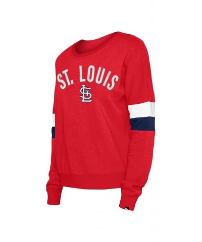 Women's Red St. Louis Cardinals Game Day Crew Pullover Sweatshirt Red $38.15 Sweatshirts