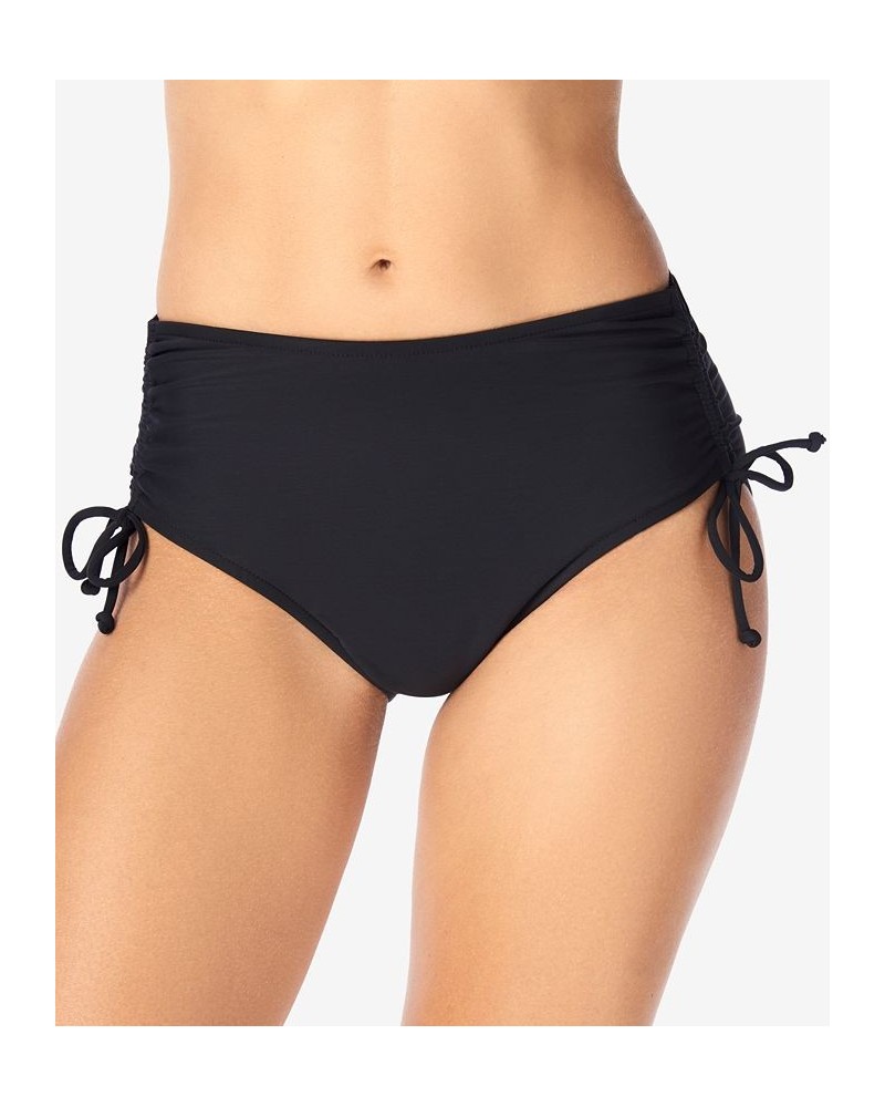 Adjustable Ruched Brief Bottoms Black $24.08 Swimsuits