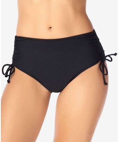 Adjustable Ruched Brief Bottoms Black $24.08 Swimsuits