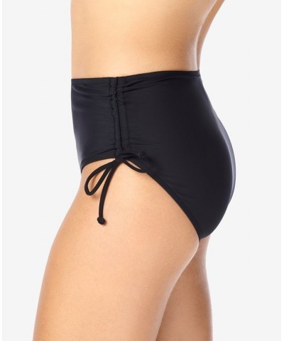 Adjustable Ruched Brief Bottoms Black $24.08 Swimsuits