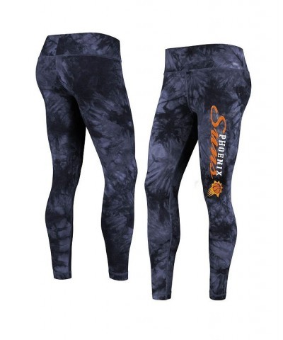 Women's Black Phoenix Suns Burst Tie-Dye Leggings Black $24.37 Pants