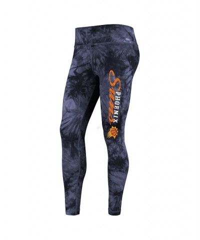 Women's Black Phoenix Suns Burst Tie-Dye Leggings Black $24.37 Pants