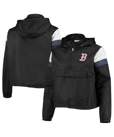 Women's Black and Navy Boston Red Sox Plus Size Anorak Quarter-Zip Hoodie Black, Navy $24.60 Jackets