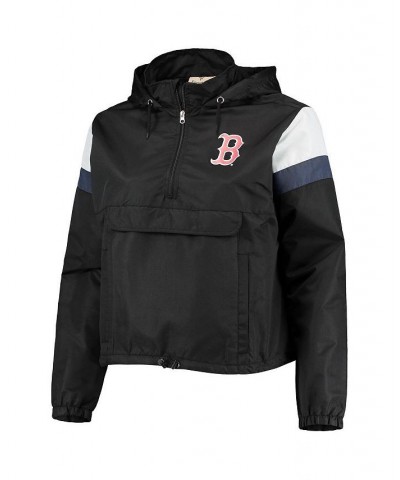 Women's Black and Navy Boston Red Sox Plus Size Anorak Quarter-Zip Hoodie Black, Navy $24.60 Jackets