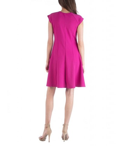 Scoop Neck A-Line Dress with Keyhole Detail Pink $16.38 Dresses