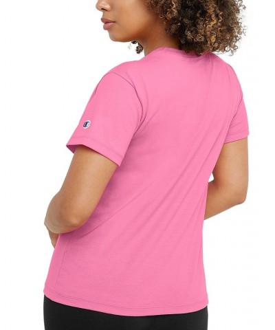 Women's Classic Logo T-Shirt Pink Ribbon $12.36 Tops