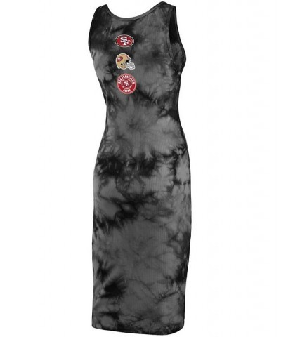 Women's Black San Francisco 49Ers Tie-Dye Tank Top Dress Black $30.75 Dresses