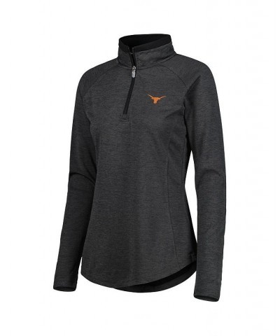 Women's Heathered Black Texas Longhorns Core Raglan Quarter-Zip Jacket Heathered Black $31.34 Jackets