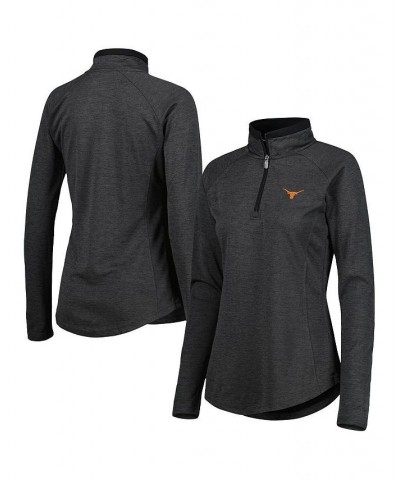 Women's Heathered Black Texas Longhorns Core Raglan Quarter-Zip Jacket Heathered Black $31.34 Jackets