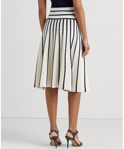 Petite A-Line Nautical-Inspired Midi Skirt Cream $83.25 Skirts