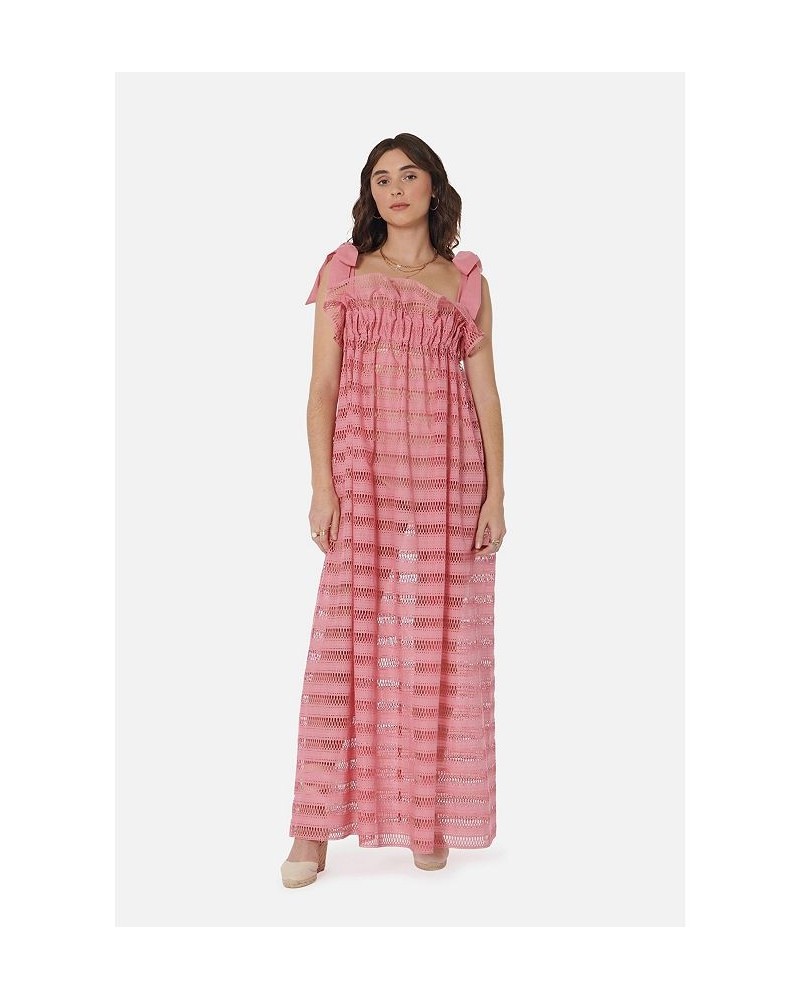 Women's Jaime Dress in Blush Lattice Lace Pink $296.10 Dresses