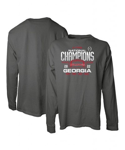 Women's Gray Georgia Bulldogs Four-Time College Football National Champions Overdye Long Sleeve T-shirt Gray $22.55 Tops