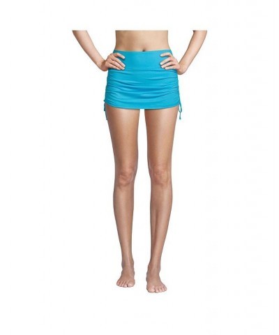 Women's Tummy Control Adjustable Swim Skirt Swim Bottoms Turquoise $37.42 Swimsuits