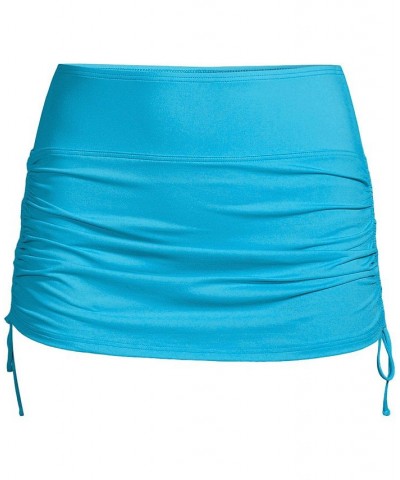 Women's Tummy Control Adjustable Swim Skirt Swim Bottoms Turquoise $37.42 Swimsuits