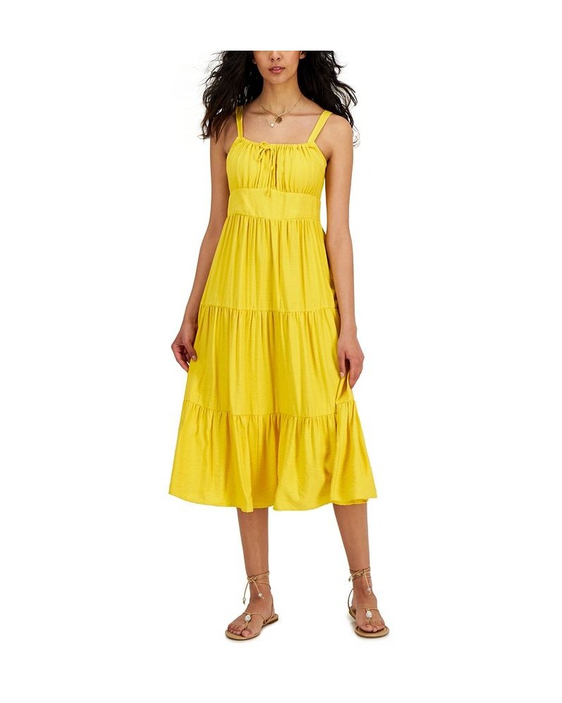 Women's Tiered Midi Dress Gold Fusion $36.89 Dresses